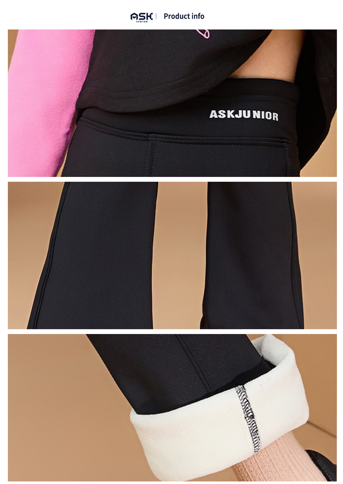 Girls Fleece-lined Thickened Pants