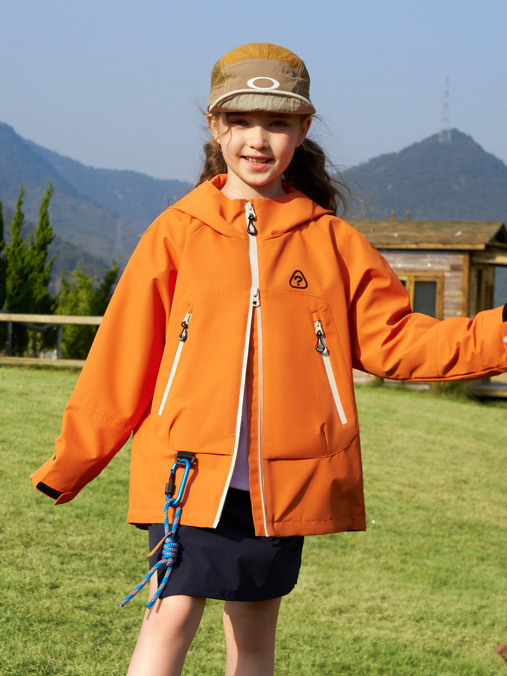 Trendige Oversize Kinder Outdoor Shell-Jacke