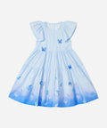 100% Cotton  A-Line Dress 3D Butterfly Decor Casual Swing Kids Girls Dress