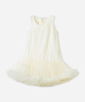 Irregular Tulle Tutu Kids Dress Jacquard Sleeveless Girls Dress