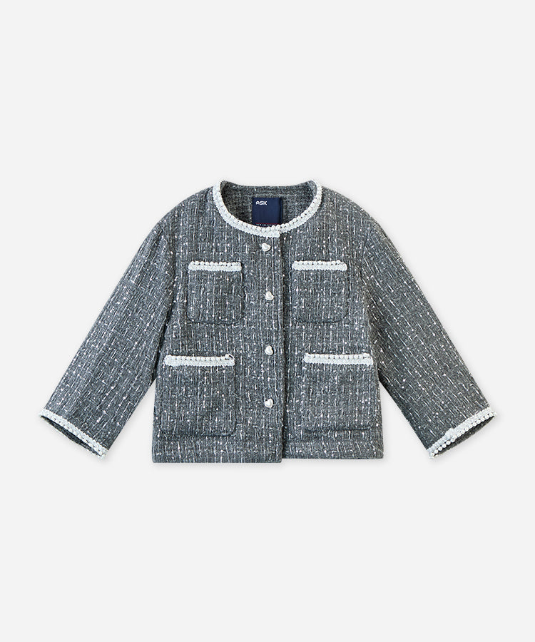 Kids Girls Tweed Coat