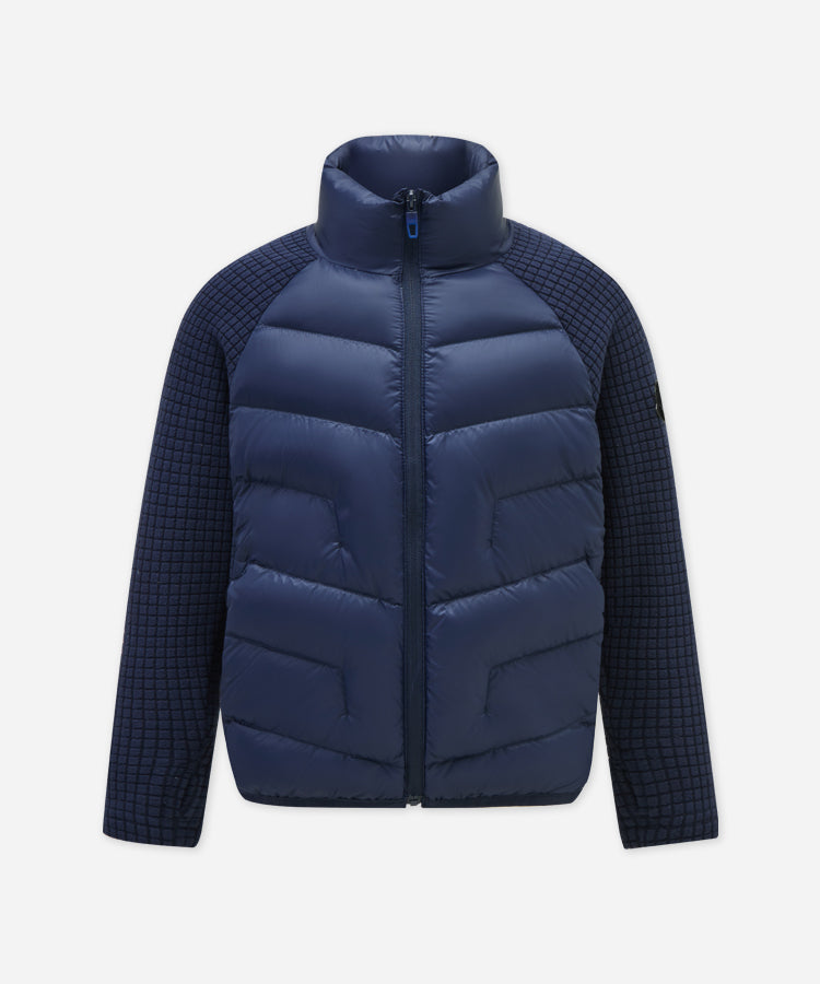 Leichte Kinderjacke mit weißen Gänsedaunen