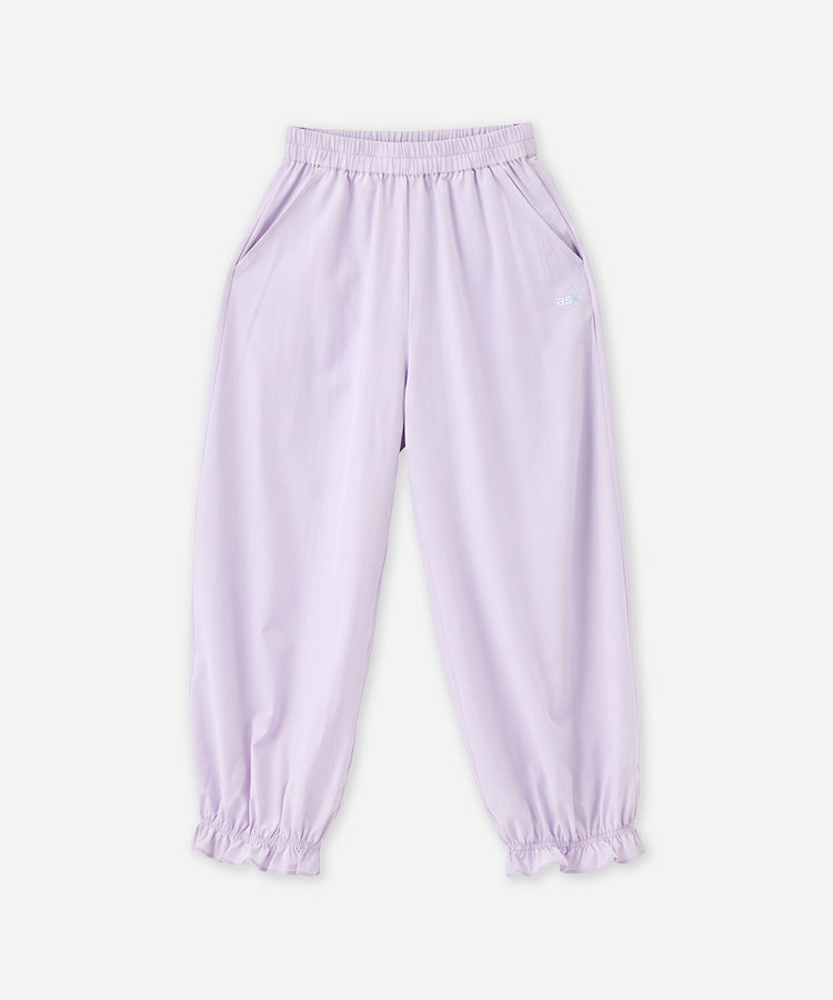 Kids Girls Lace Trim Mosquito Pants, Loose Thin Breathable Long Trousers for Summer Outdoor Play