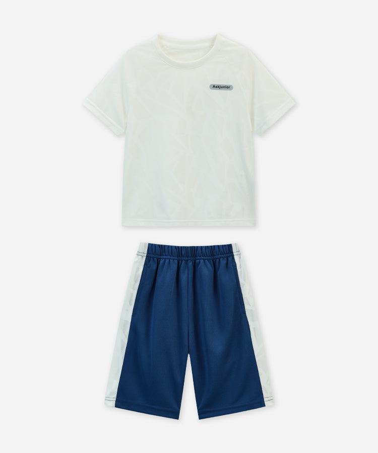 Breathable Quick Dry Kids Boys Short Set Stretchy Skin-Friendly Sports Short Suit