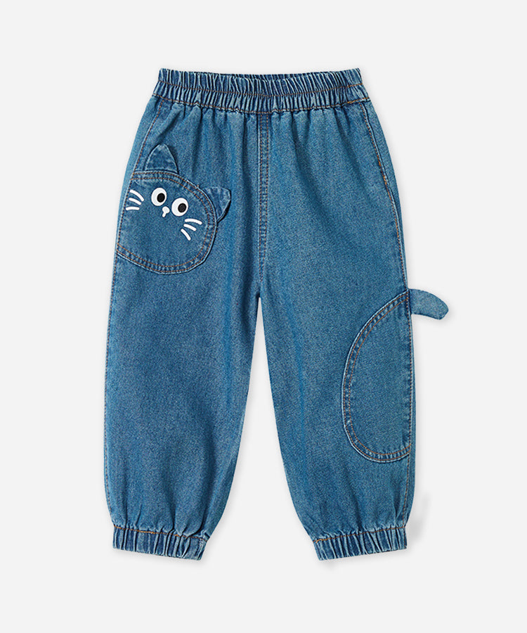 Three-dimensional Cat Ears Children's Jeans