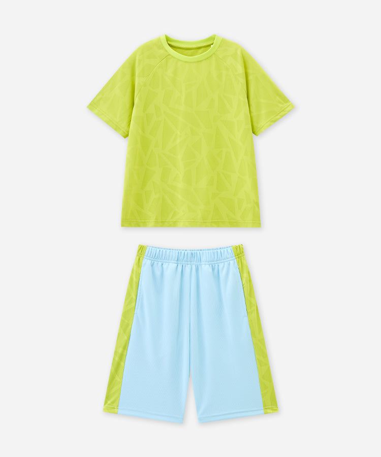 Breathable Quick Dry Kids Boys Short Set Stretchy Skin-Friendly Sports Short Suit