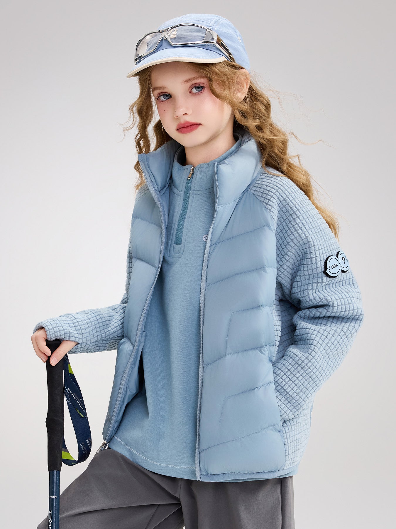 Lightweight White Goose Down Kids Jacket
