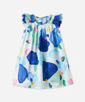 Süßes Flatterärmel-Kinderkleid 100% Baumwolle Atmungsaktives Mädchen Freizeitkleid