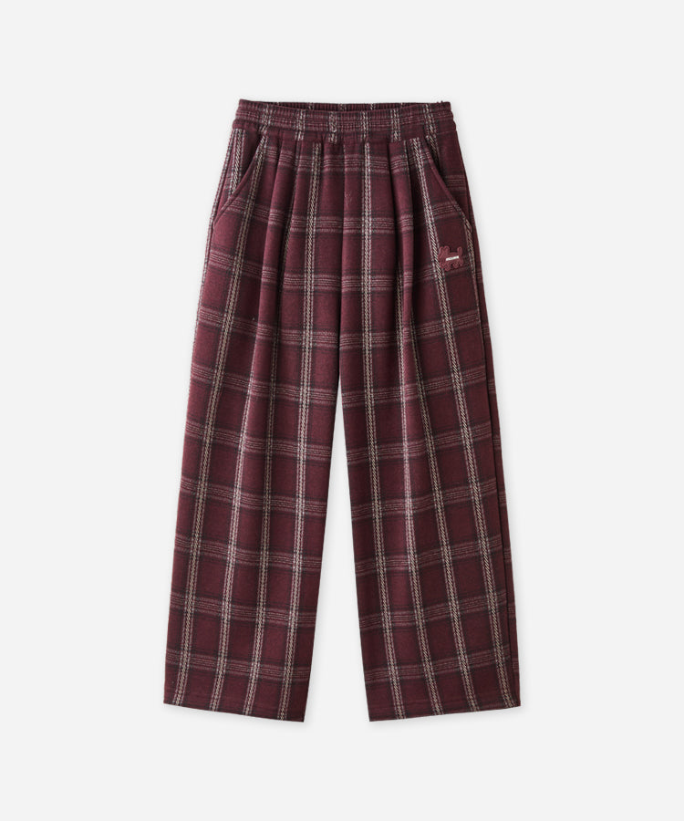 Lässige, gefütterte, warme karierte Kinderhose für Herbst und Winter
