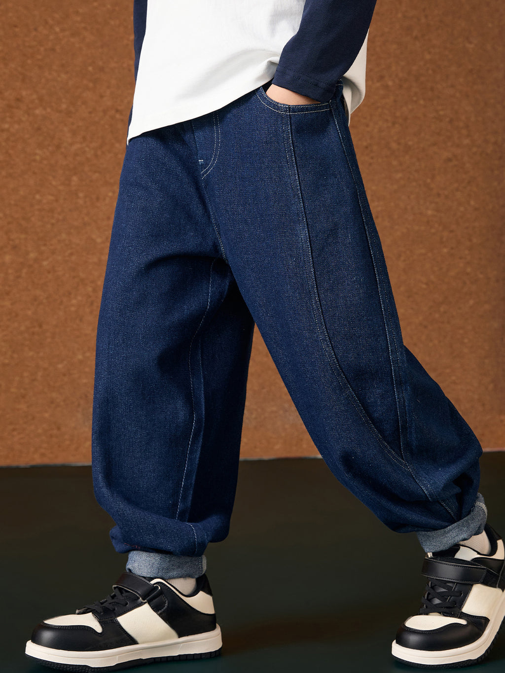 Pantalon en jean pour enfants, garçons, polyvalent, doux, extensible, fuselé, décontracté