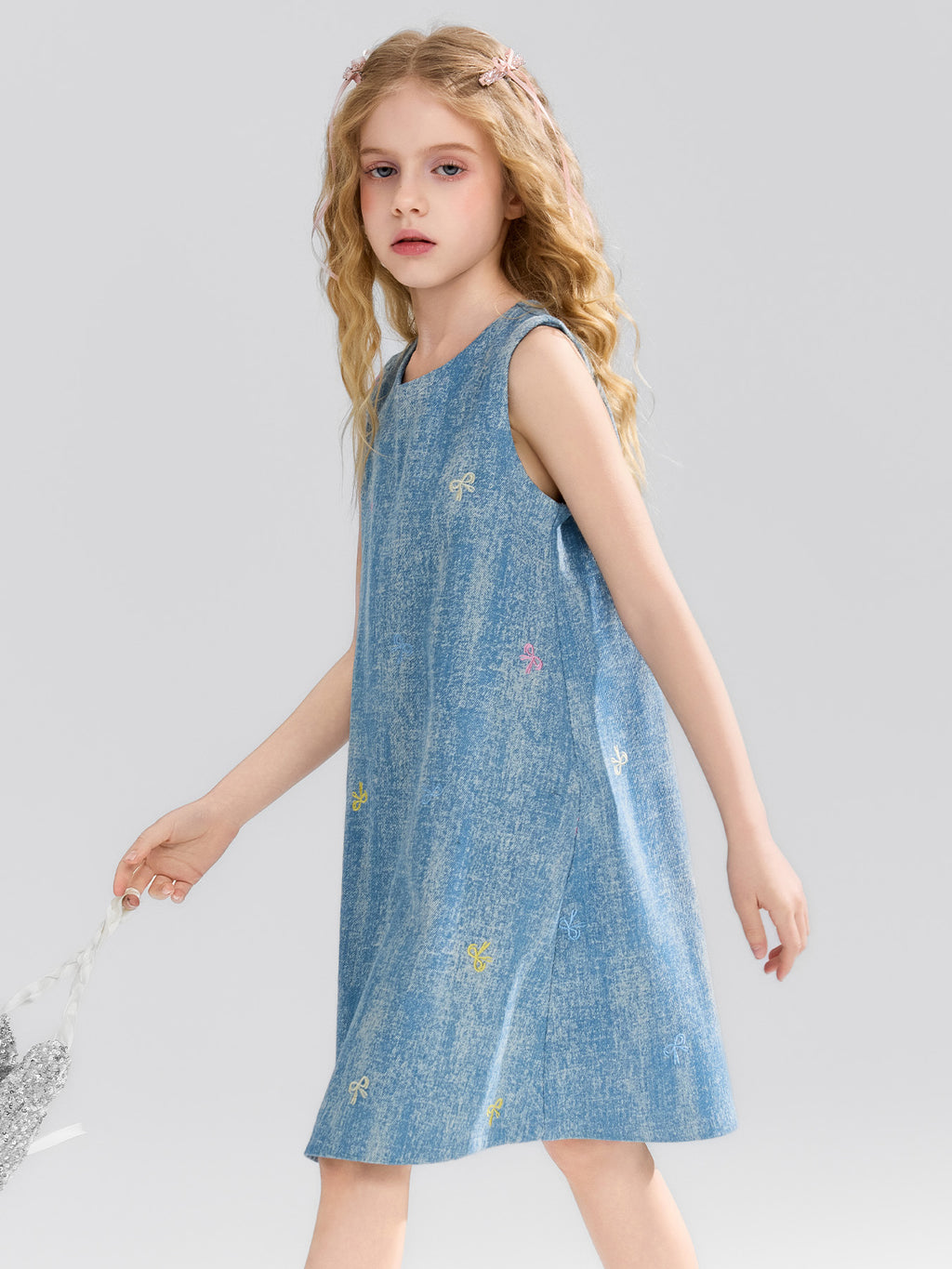 Jeanskleid für Kinder, A-Linie, ärmellos, legere Mode für Mädchen