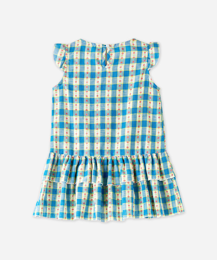 Kinderkleid mit doppelter Tüllschicht und Flügelärmeln
