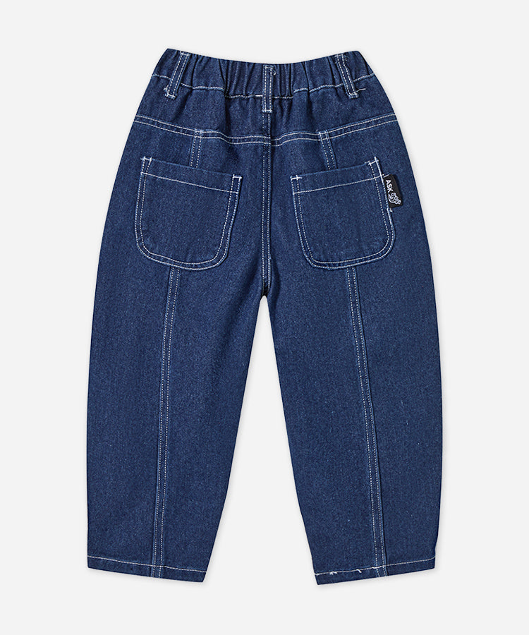All-match Kids Boys Jeans Pants Soft Stretch Tapered Casual Trousers