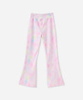 Kids Girls Trendy Printed Flared Yoga Pants, High Elastic Lightweight Casual Sports Long Pants