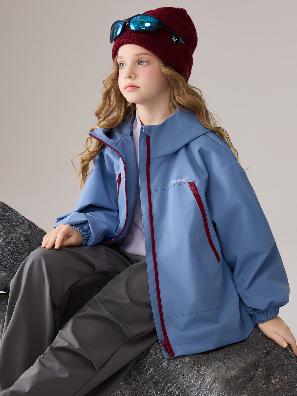 Gefütterte Softshell-Kinder-Outdoorjacke