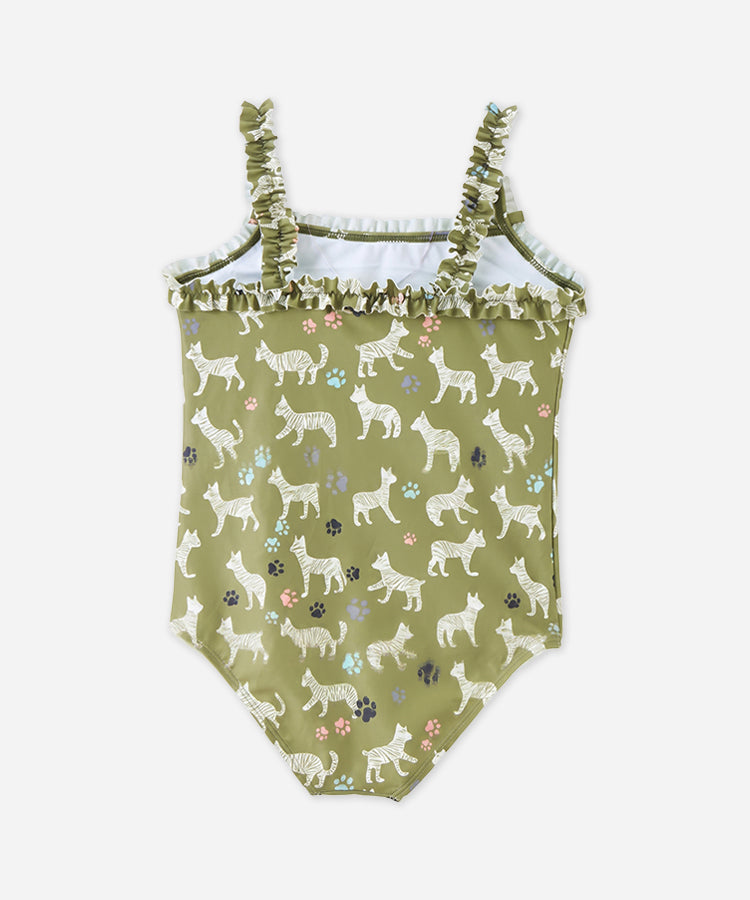 Mädchen Vintage Kirschen Einteiler Urlaub Badeanzug