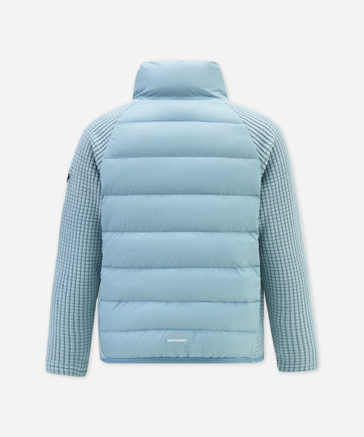 Leichte Kinderjacke mit weißen Gänsedaunen
