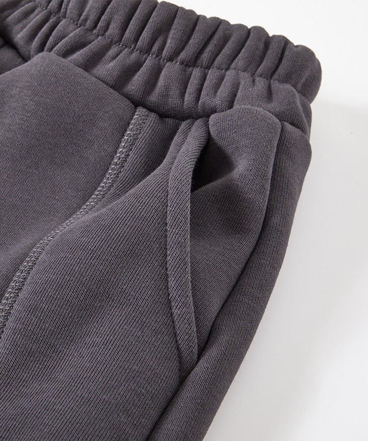Boys Knitted Fleece Loose Pants, Thick Warm Casual Kids Pants for Fall Winter