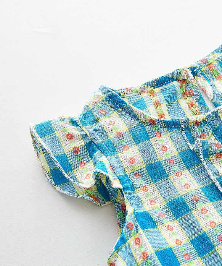 Fly Sleeve Double Layer Cake Kids Dress