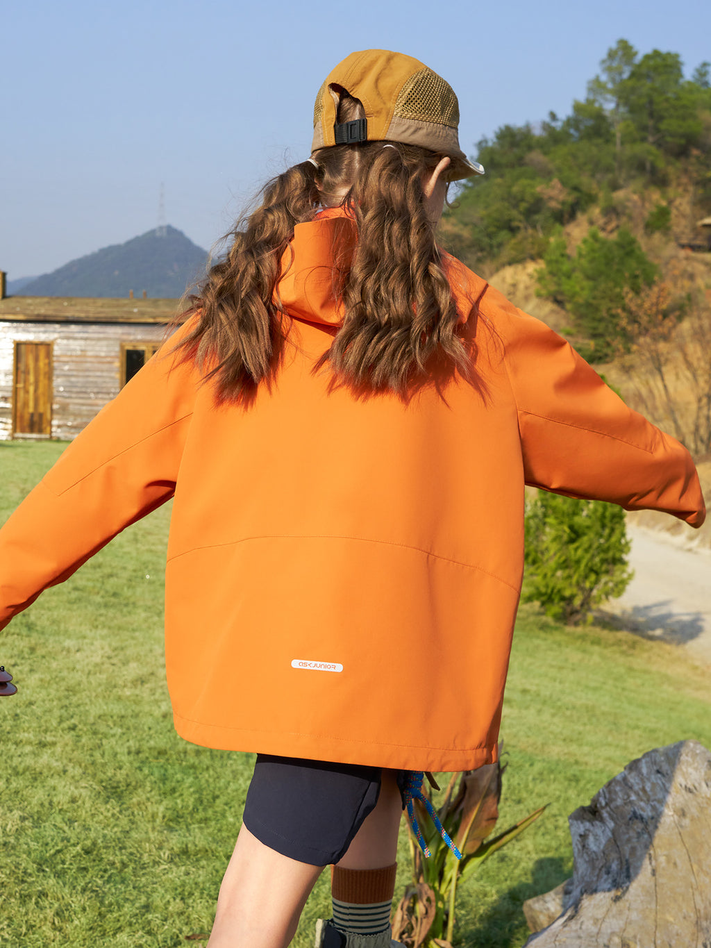 Trendige Oversize Kinder Outdoor Shell-Jacke