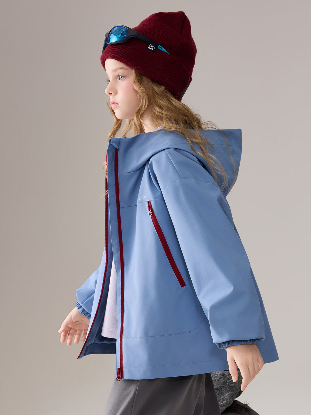 Gefütterte Softshell-Kinder-Outdoorjacke