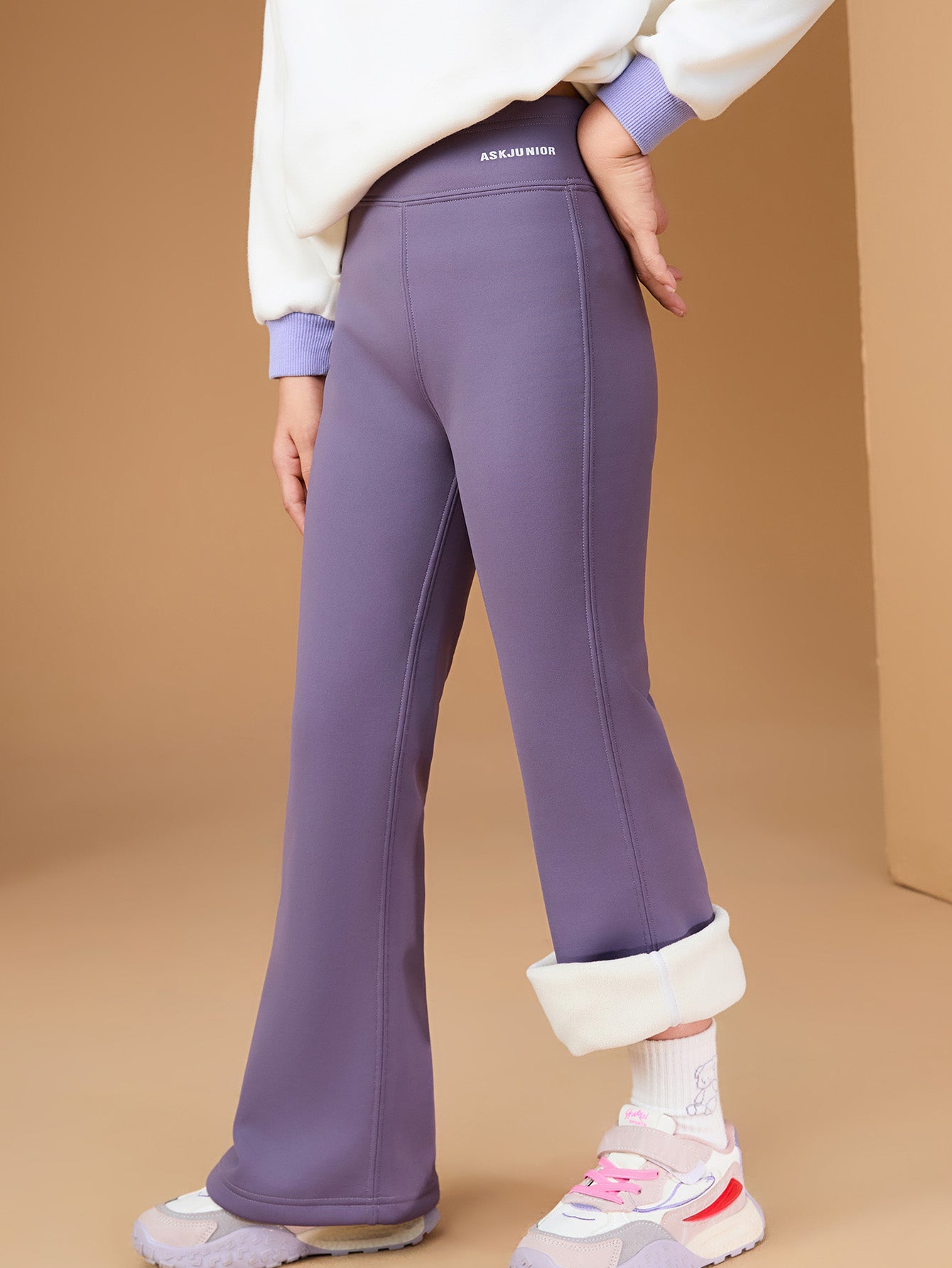 Girls Fleece-lined Thickened Pants