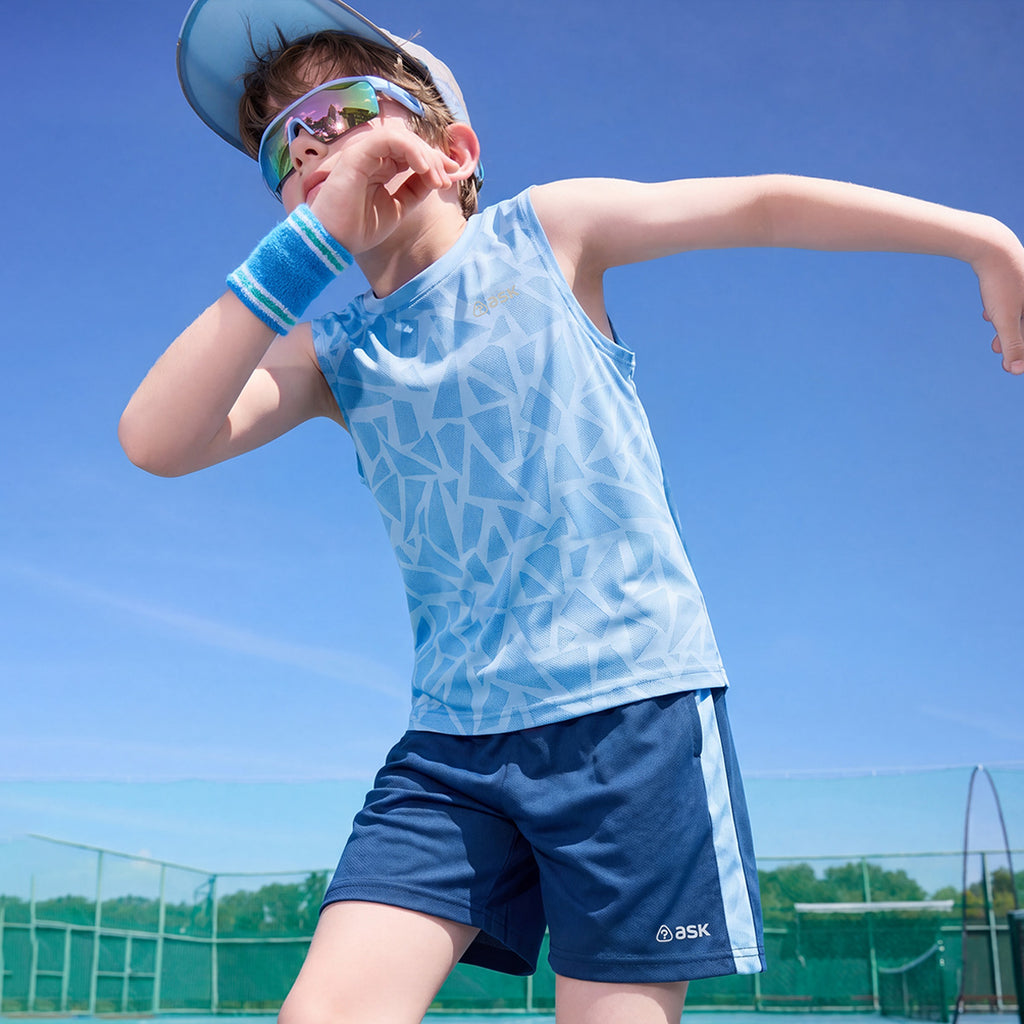 Kids Short Set Quick Dry Breathable Stretchy Sports Outfit