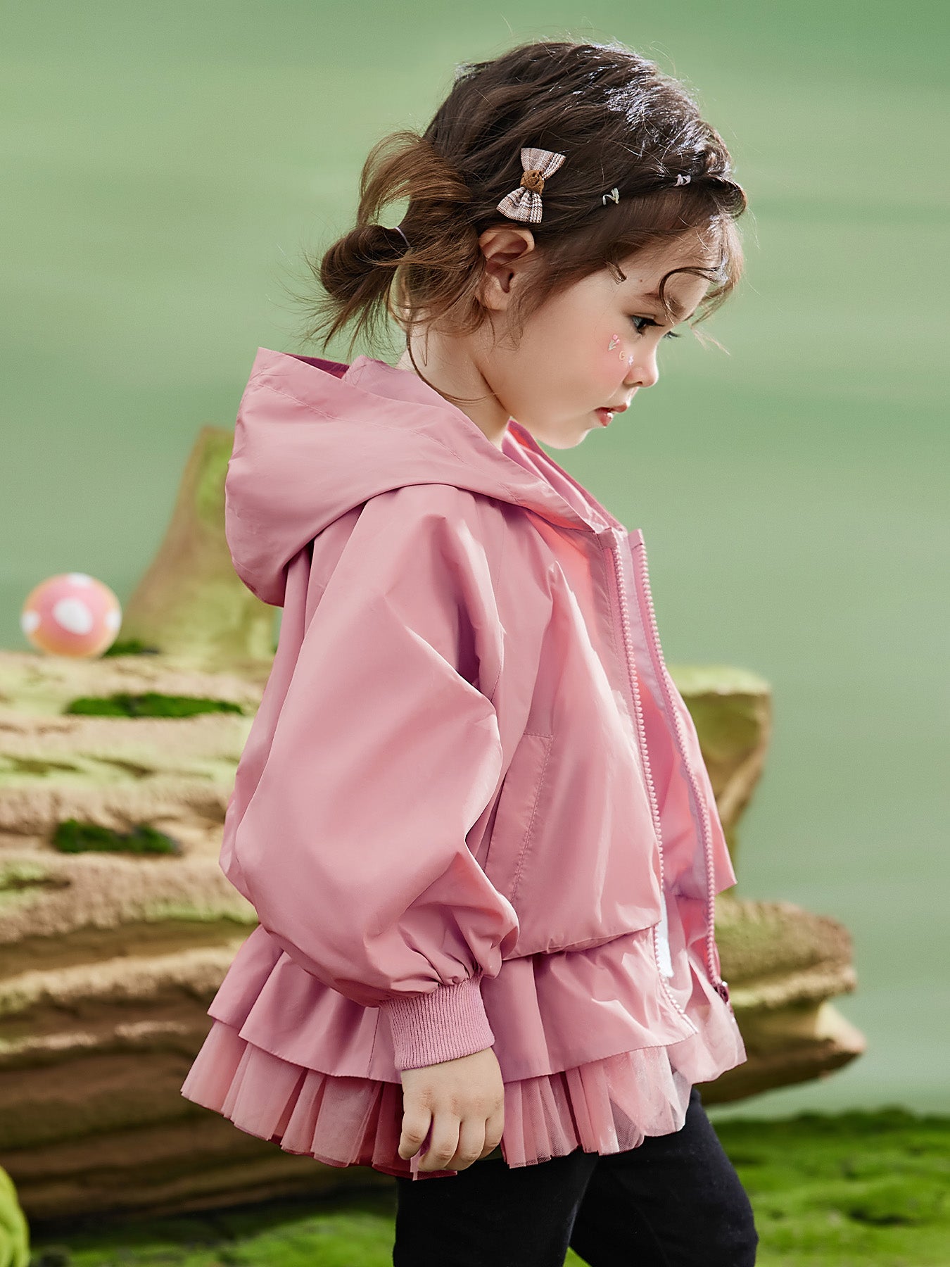 Spring/Summer Lightweight Hooded Jacket for Little Girls