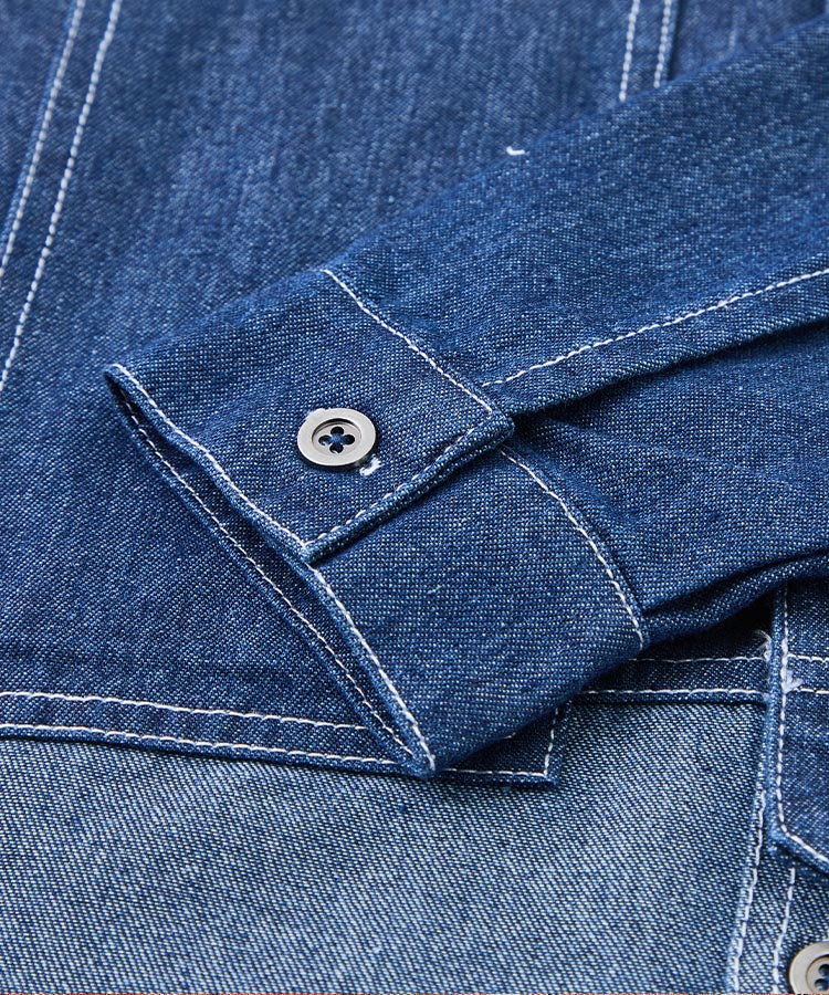 Boys Colorblock Denim Jacket | Loose Fit Two-Tone Jean Jacket Top