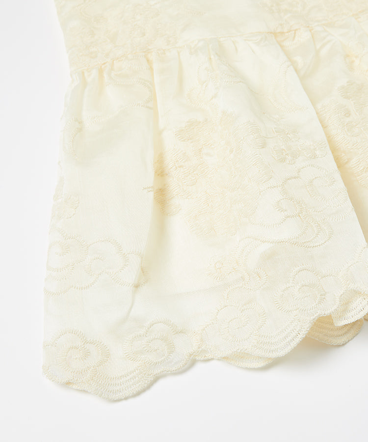 Lace Jacquard Long Sleeve Kids Dress