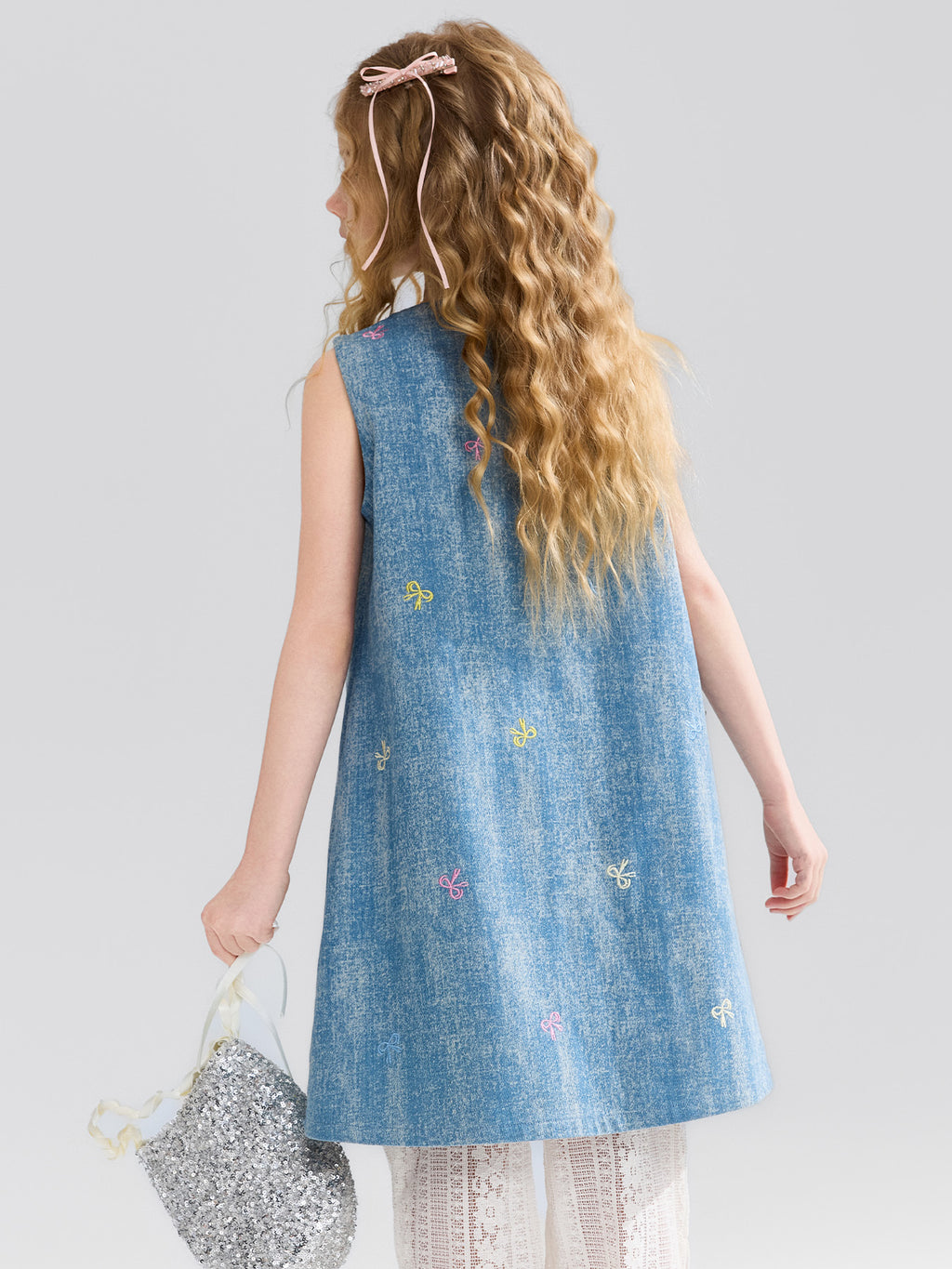 Jeanskleid für Kinder, A-Linie, ärmellos, legere Mode für Mädchen