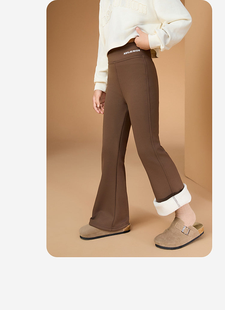 Girls Fleece-lined Thickened Pants