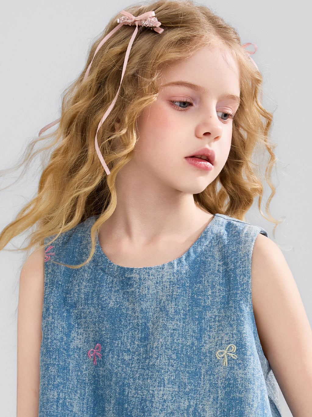Jeanskleid für Kinder, A-Linie, ärmellos, legere Mode für Mädchen