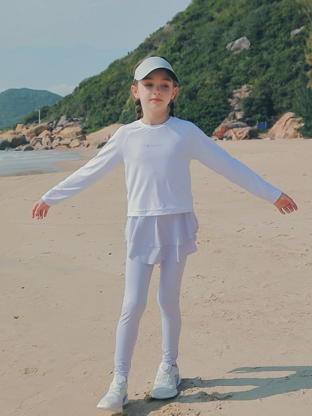 Mädchen 2-teiliges Langarmshirt- und Hosen-Set